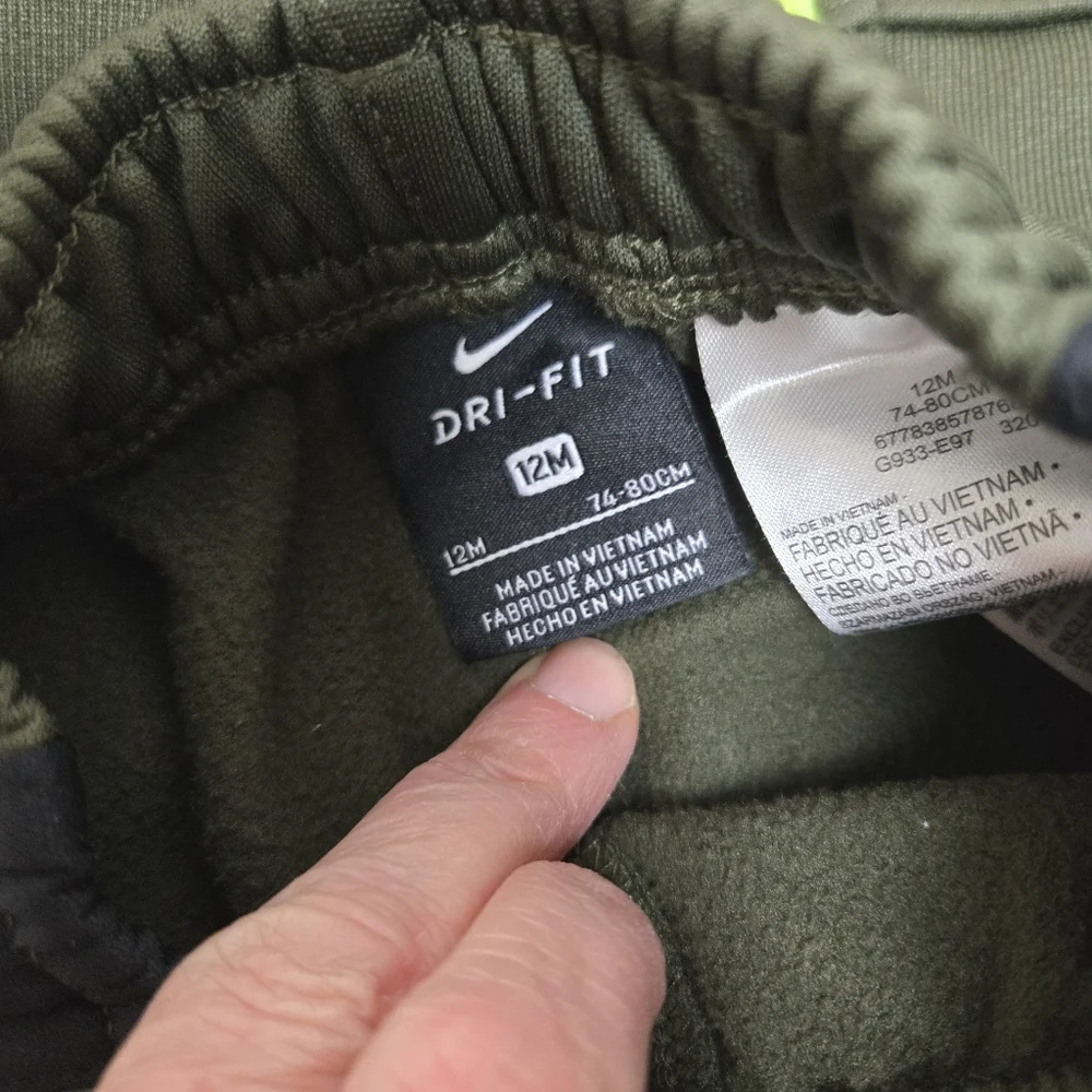 Nike Little Boys Tracksuit Full-Zip Hoodie & Jogger Pants‎ Set Dark Green 12M - Picture 8 of 13